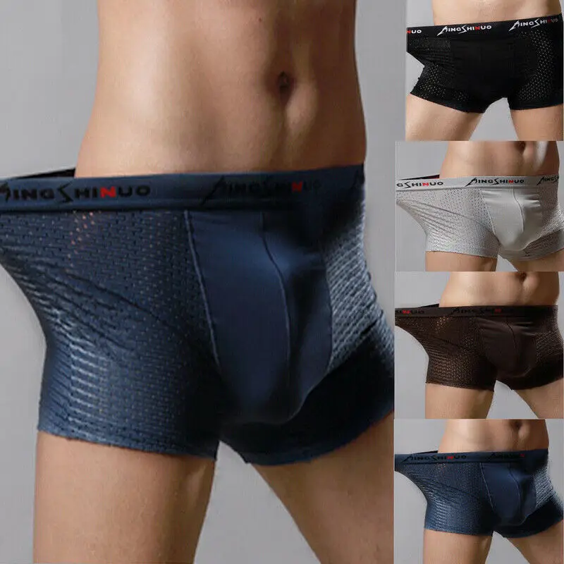 

Men Breathable Swimming Trunks Swimwear Sport Briefs Swimsuit Beach Boxer Shorts Underwear Wear Bathing Suit 2021
