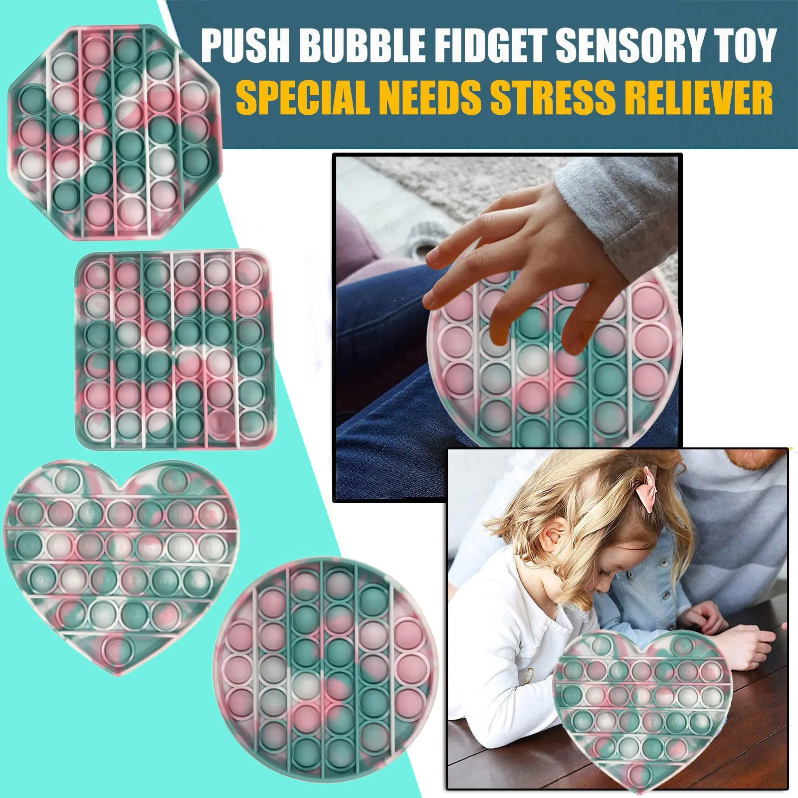 Fitget Toys Pops Game For Adult Kids Push Fidget Sensory Toy Autism Special Needs Stress Reliever Figet Speelgoed Gifts | Игрушки и