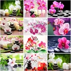 Алмазная 5d картина сделай сам, вышивка из камней орхидеи, полная выкладка, мозаика, домашний декор, вышивка крестиком