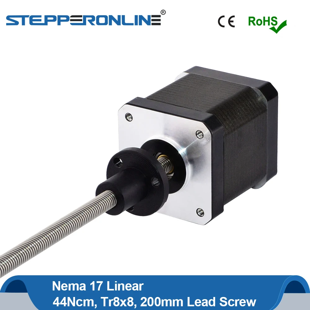 Внешний линейный шаговый двигатель Tr8x8 Nema17 48 мм стек привод Nema 17 200 А 4 проводной со