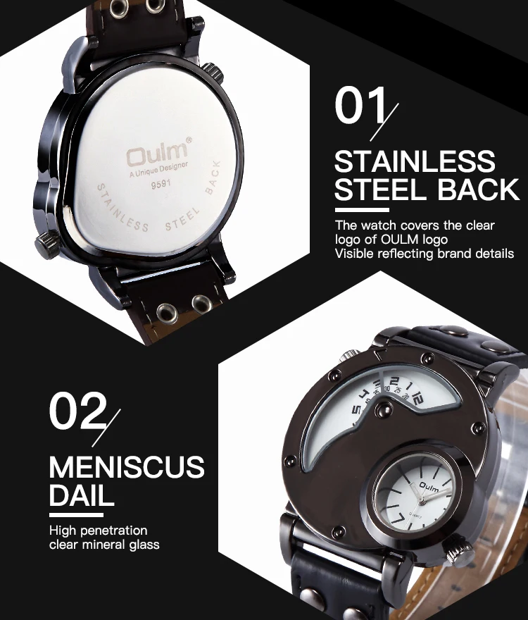 OULM Повседневное спортивные часы Для мужчин мужские военные s Элитный бренд