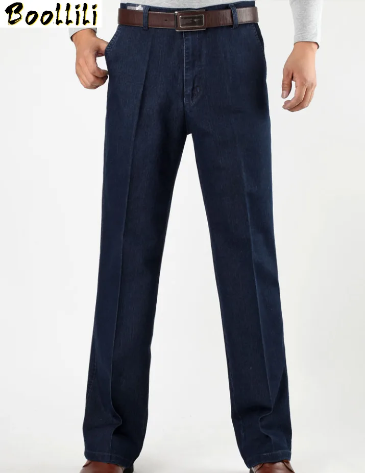 Мужские классические джинсы в деловом стиле дешевые мешковатые прямые брюки из