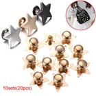 Заклепки со звездами, 10 комплектов (20 шт.), 9 мм, 12 мм