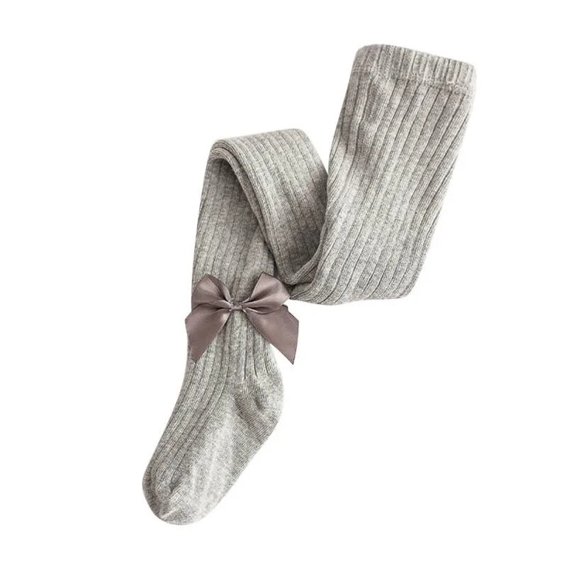 

New Baby Girl Tights Children Pantyhose Newborn Tights Knitted Cotton Warm Lovely Bow