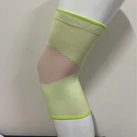 non slip green cycling non slip knee compression sleeve for fitness