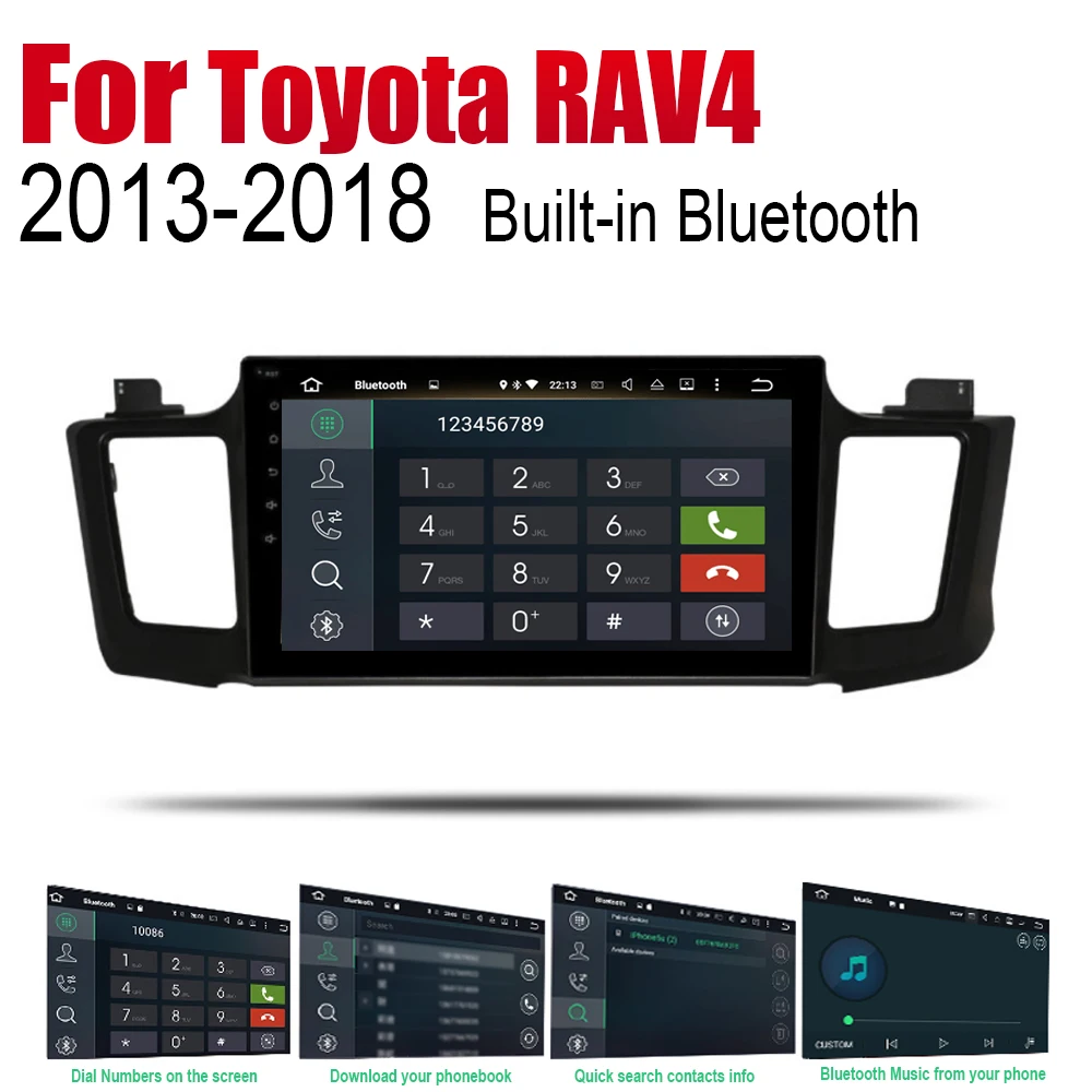 ZaiXi Авто Радио 2 Din Android Автомобильный плеер для Toyota RAV4 2013 ~ 2018 GPS Навигация BT Wifi