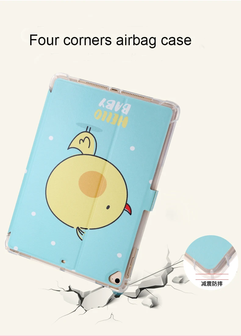 

Tablet Soft Case For iPad 10.2 inch 2019 A2197 A2198 A2200 Cover Cartoon Shockproof Protective Sleeve Wake up Sleep New Arrival