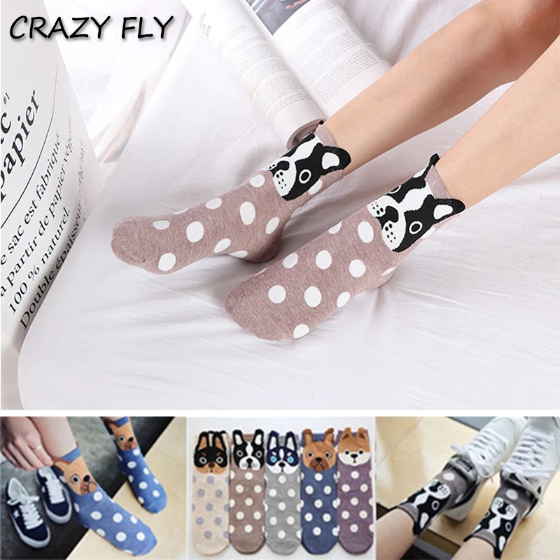 Магазин Crazy Fly 2019 осенние и зимние женские носки с ушками серия персонажами из