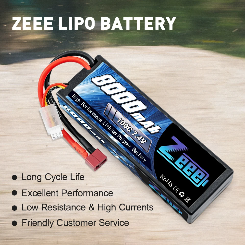 аккумулятор zeee 2s lipo 74 в 8000 с мач free global shipping