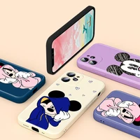 mickey mouse couples for apple iphone se 2020 13 12 mini 11 8 7 6 xs xr pro max plus liquid silicone soft phone case
