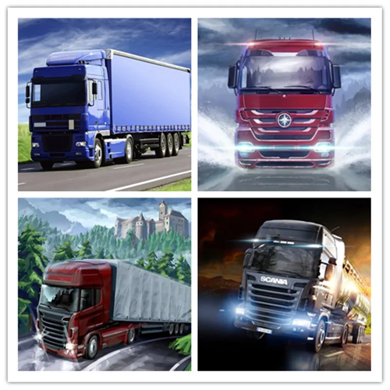 Полная Алмазная картина грузовик новая вышивка крестиком мультфильм для