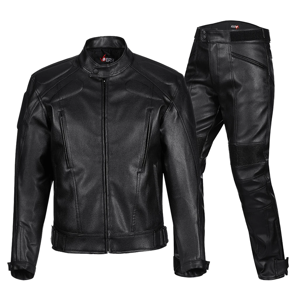 VOERH Motorcycle Jacket Winter PU Chaqueta Moto Waterproof Moto Suit Motorbike Motocross Riding Jacket Chaqueta Moto Hombre