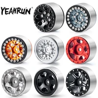 yeahrun 4pcs 1 0 cnc metal beadlock wheel rim for 124 axial scx24 90081 axi00001 axi00002 rc crawler car wheel hubs