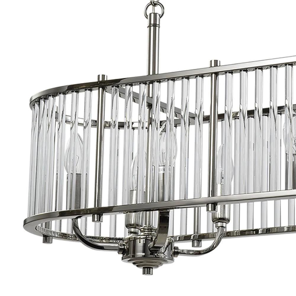 Люстра подвесная Lumien Hall Лариана LH3038/8PR-NK-CL E14 40 W Никель