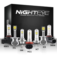 nighteye car led fog light bulbs 160w 1600lm 6000k fog lamp h1 h3 h7 h11 9005hb3 9006hb4 auto driving fog lights csp led chip