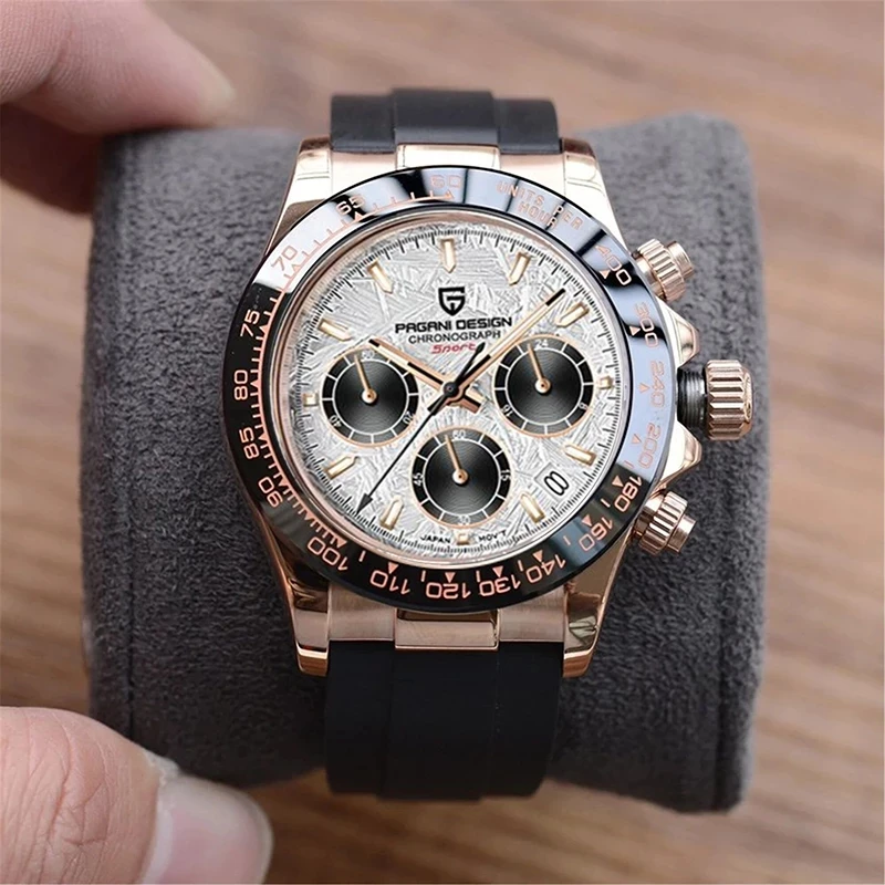 40mm New PAGANI DESIGN Men's Quartz Watches Sapphire Luxury Chronograph Stainless Steel Waterproof Men's Watch Relogio Masculino