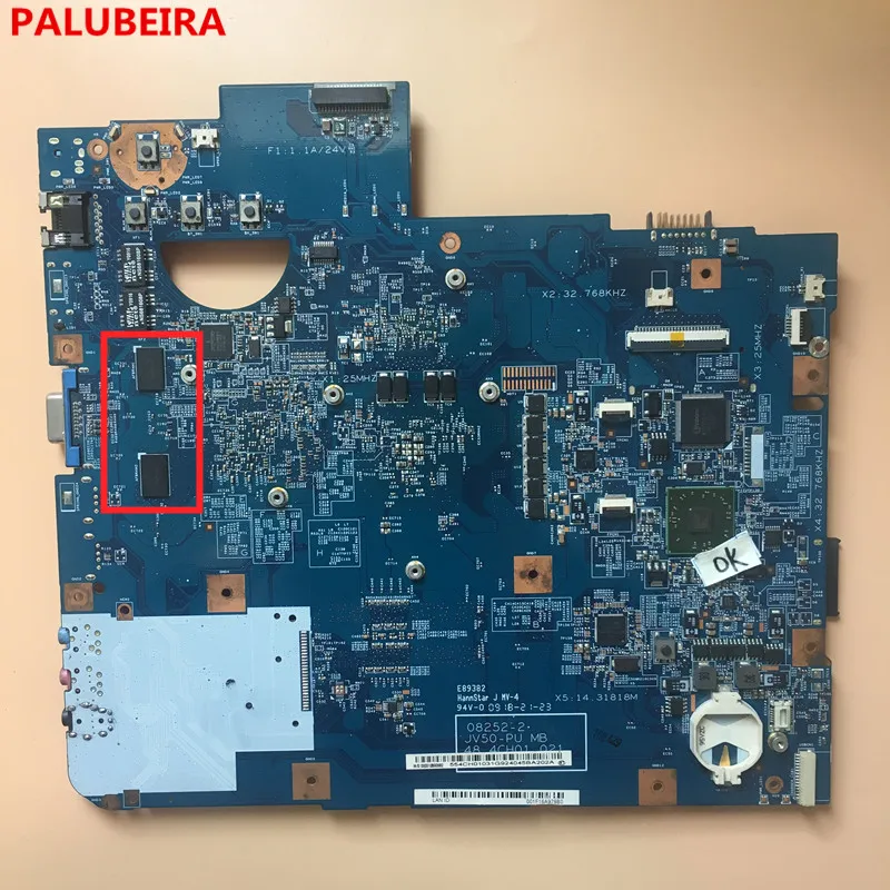 PALUBEIRA MBP4201004 JV50 PU 48.4CH01.021 материнская плата для ноутбука Acer aspire 5536 5536g MB.P4201.004 с