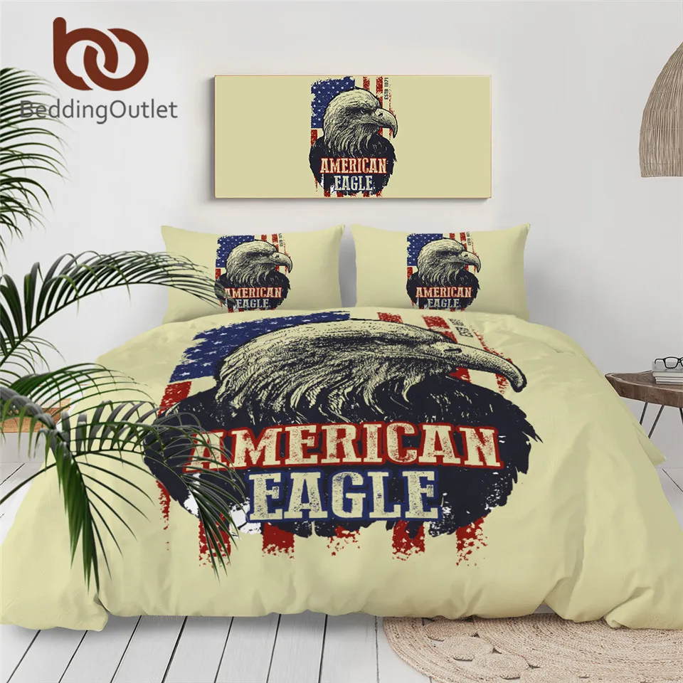 Постельные принадлежности Outlet American Eagles Комплект постельного белья Винтаж флаг