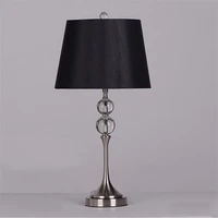oufula simple table lamp modern led crystal decorative desk light for home bed room bedside
