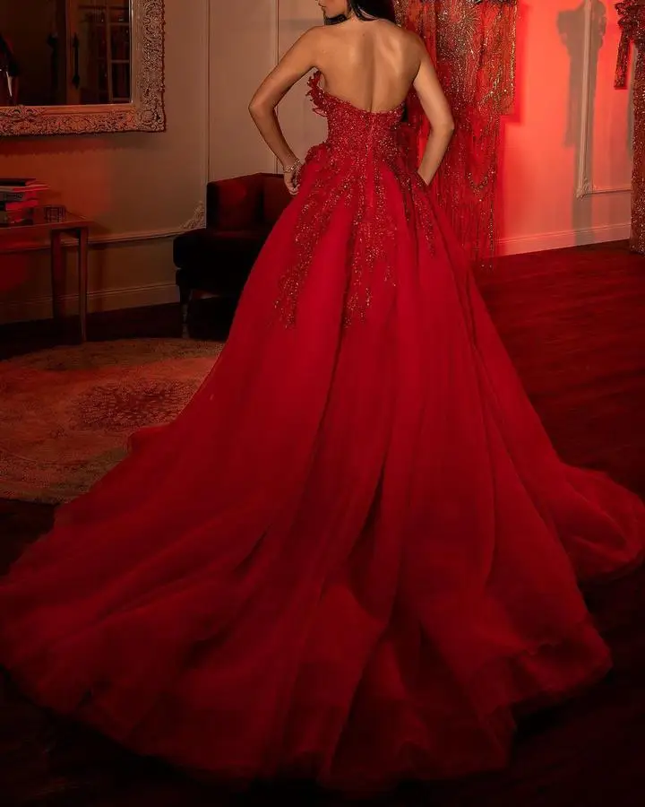 

WEPBEL Women Sequins Party Dress Embroidered A Big Swing Red Maxi Dresses Cocktail Formal Prom Evening Gowns Plus Size