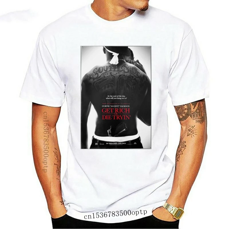 New Men t-shirt 50 Cent Get Rich Or Die Trying T Shirt tshirt Women t shirt