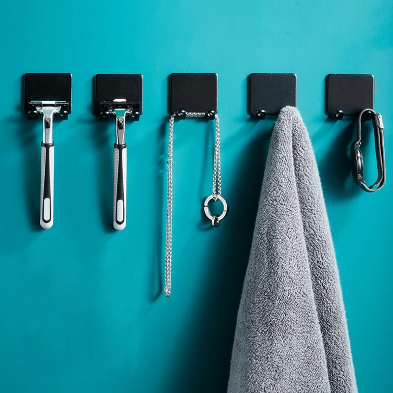 1pcs razor holder punch free men shaver shelf storage hook wall adhesive shaving razor rack household bathroom accessories free global shipping