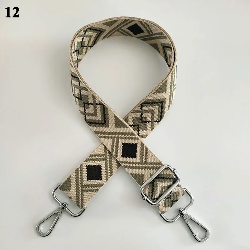 Polyester Cotton Bag Strap Woman Colorful For Messenger Shoulder Bag Adjustable Embroidered Belts Accessories One Shoulder Strap