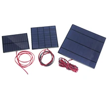 6V Solar Panel With 30 100 200CM Wire Mini Solar System DIY For Battery Cell Phone Charger 0.6W 1W 1.1W 2W 3W 3.5W 4.5W 6W 10W