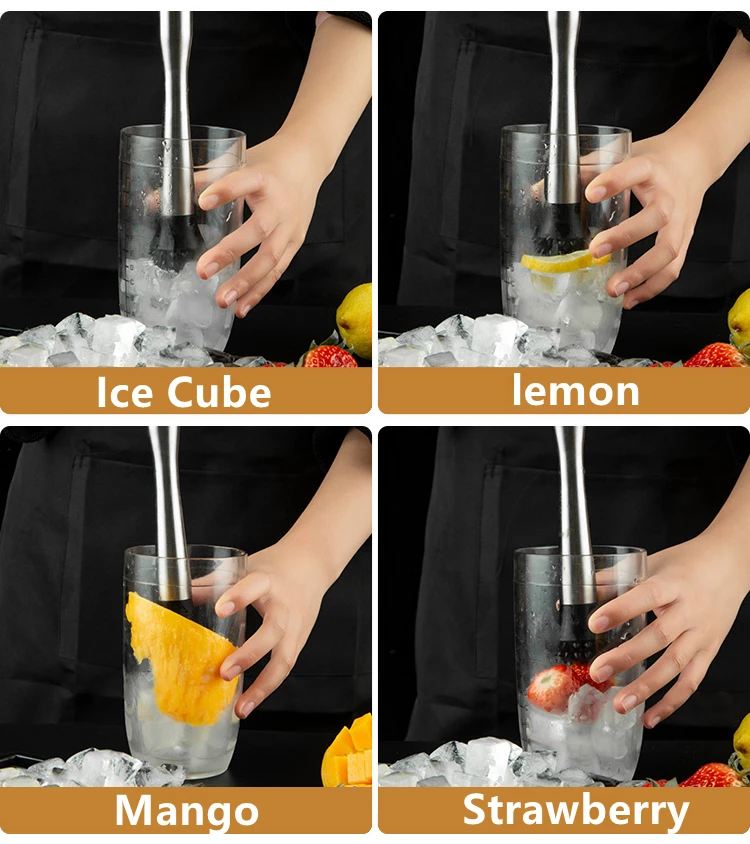 Палочка из нержавеющей стали для смешивания напитков фруктов Мохито коктейльный