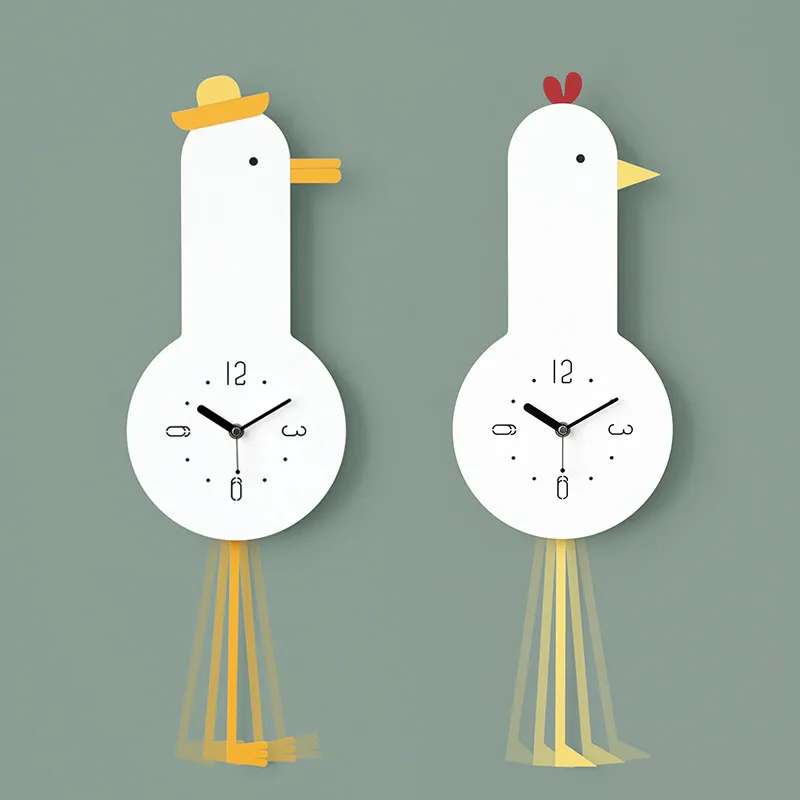 

Cute Wall Clock Large Silent Unique Kids Room Wall Clocks Wooden Art Animal Duvar Saatleri Children Watches