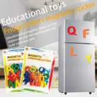 Развивающие игрушки, наклейки на холодильник для детей, раннее образование, магнитные буквы, цифровые пластиковые наклейки на холодильник на английском языке