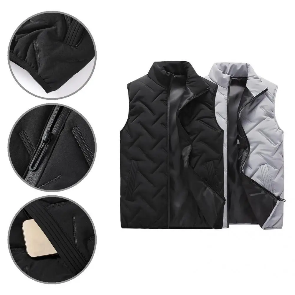 

Мужской жилет, универсальный модный зимний жилет без рукавов с воротником-стойкой