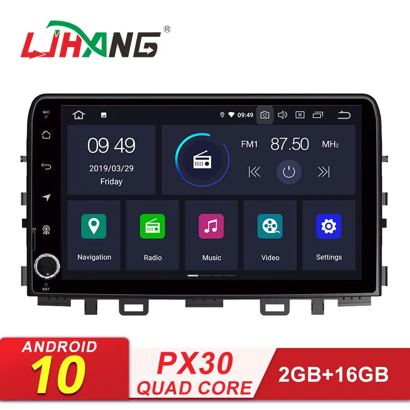 Автомобильный DVD плеер LJHANG IPS Android 10 для KIA RIO 2017 2018 WIFI мультимедийный GPS навигатор 2