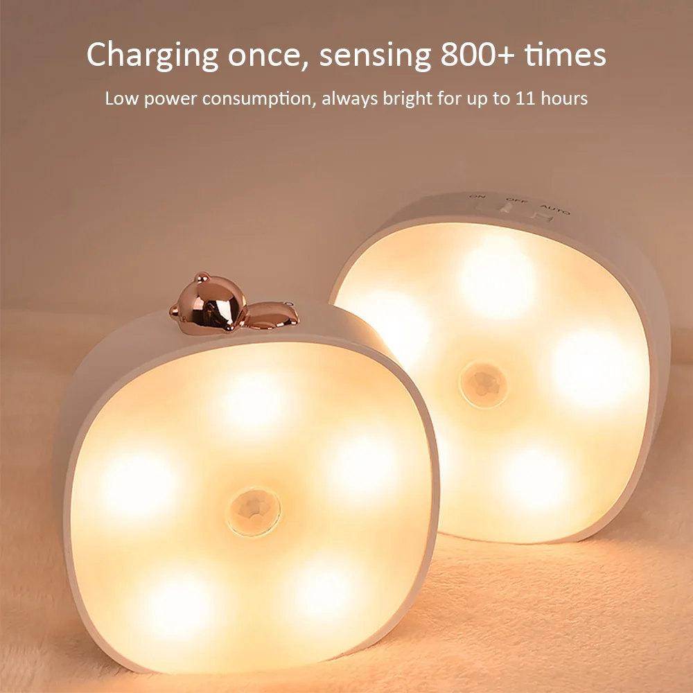 Мультяшный простой стиль/Медведь Стиль USB зарядка маленький ночник Настенный