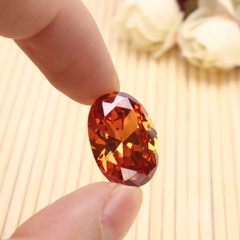 KiWarm 18.38CT Unheated Champagne Sapphire Diamond 13x18MM Oval Cut Loose Gemstone Jewelry Wedding Decorative Crafts | Дом и сад