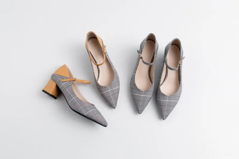 Туфли-лодочки женские на высоком каблуке заостренный носок квадратный обувь