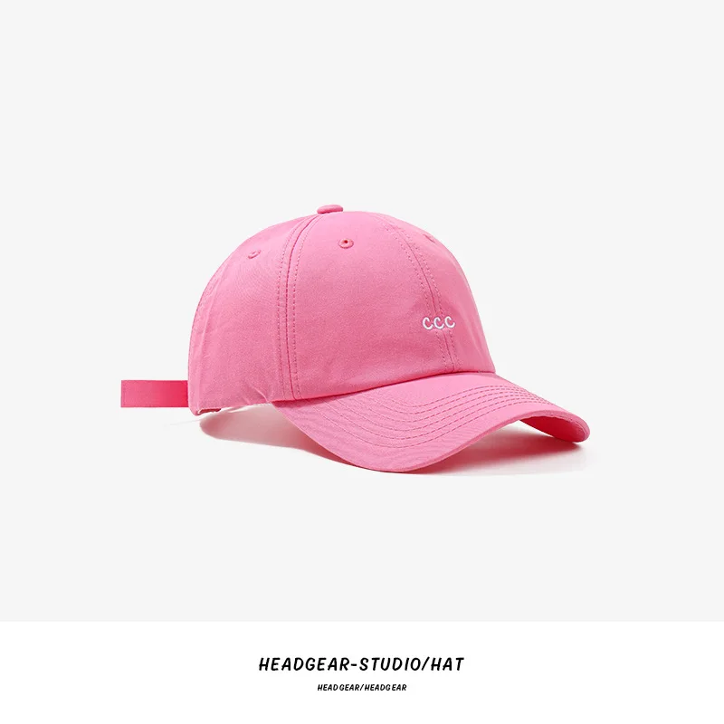 

Korea Women Embroidery Solid Color Peaked Cap Summer Casual Adjustable Men Baseball Cap Letter Hip-hop Hat Fashion Sun Hat