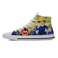 mens and womes customized casual canvas shoes cute for fireman sam high top shoes independent design women custom shoes