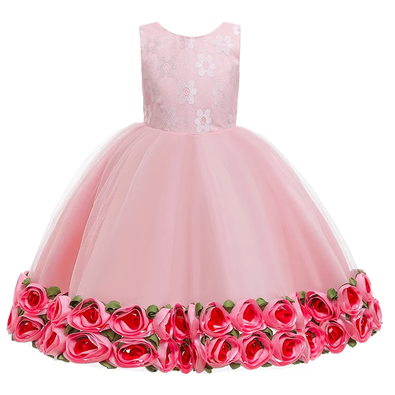 

Baby Girl Dresses Christmas Dress Wedding Gown Children Clothing Kids Dresses For Girls Children Ceremony Party Lace Embroidery