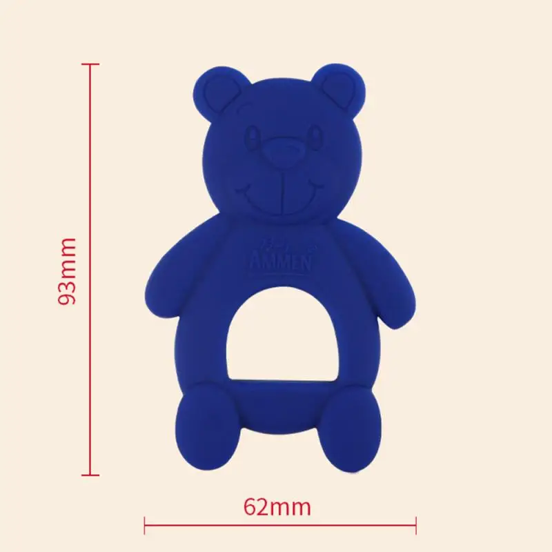 

Baby Teether Silicone Bear Molar Stick Infant Boys Girls Bite Pink Blue Dental Tool Safe Non-toxic Teethers Dropshipping