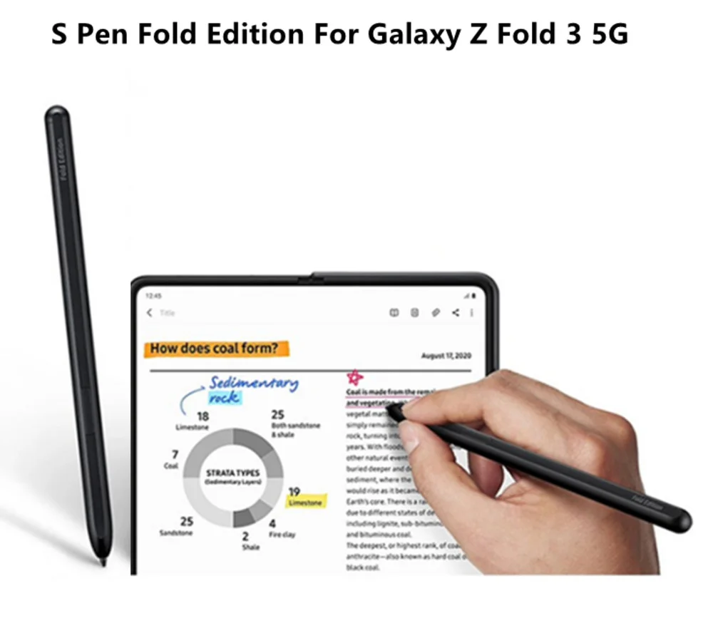 

Stylo de pliage galaxy s 100% original, édition z fold 3 5g, stylet sensibilité à la pression à 4096 niveaux