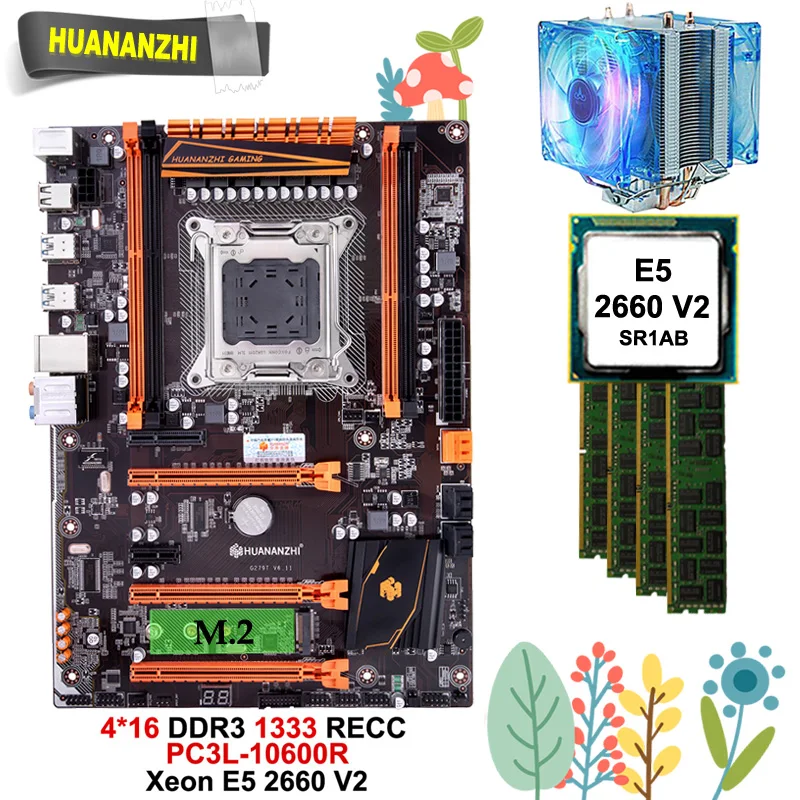 Материнская плата HUANANZHI Deluxe X79 со слотом M.2 NVMe SSD игровой процессор с Wi Fi портом Xeon E5