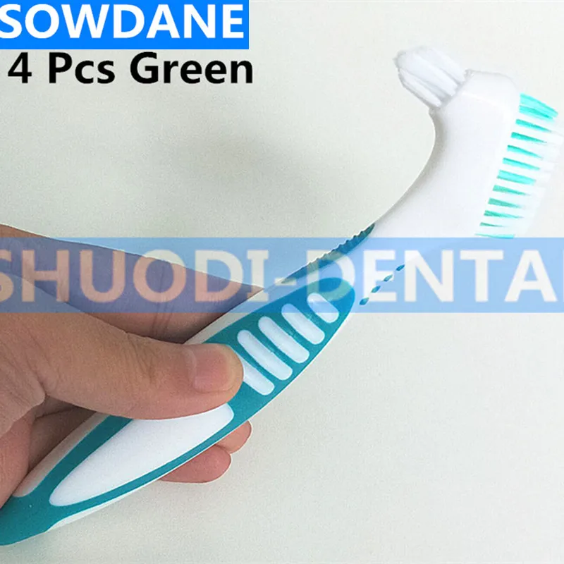 Щетка для чистки зубов мягкая многослойная щетина двойные насадки искусственная