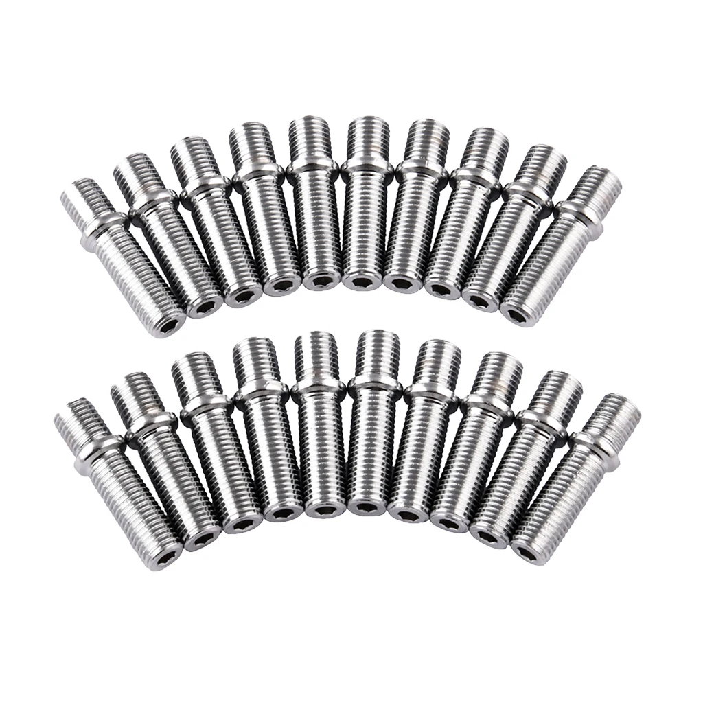 20 Pack 50mm Wheel Stud Conversion M12*1.5 to M12*1.5 Extended Shank Adapter