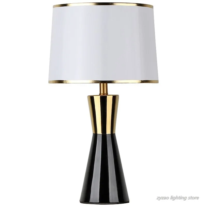 

Post-modern Minimalist Hotel Bedroom Bedside Table Lamp Living Room Home Decor Table Lights Model Room Study Ceramic Desk Lamps