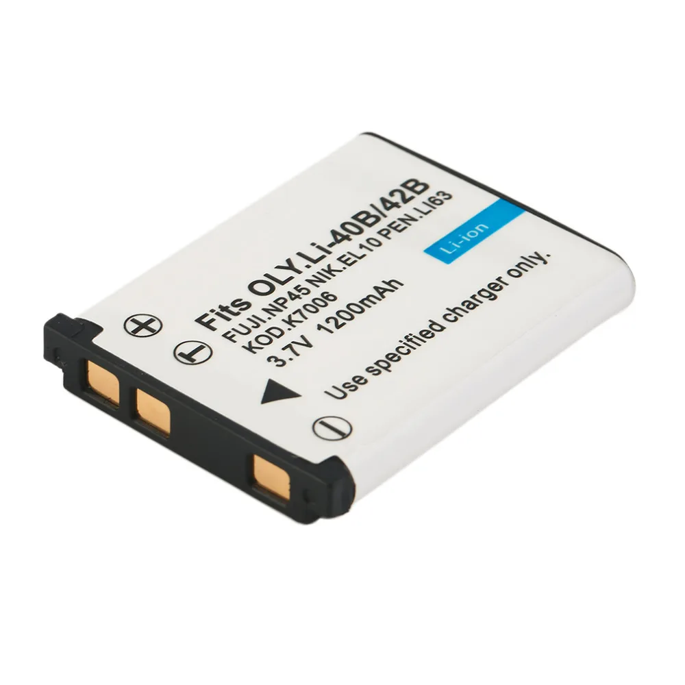 Перезаряжаемые видеорегистраторы, камера батарея 1200mah для камеры OLYMPUS видеокамеры Замена батареи Аксессуары для Li-40B/42B-S