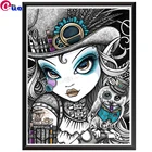 5D алмазная живопись сделай сам, мультяшная девушка с большими глазами, фея бык, полная выкладка, круглые алмазы, вышивка крестиком, стразы, картина