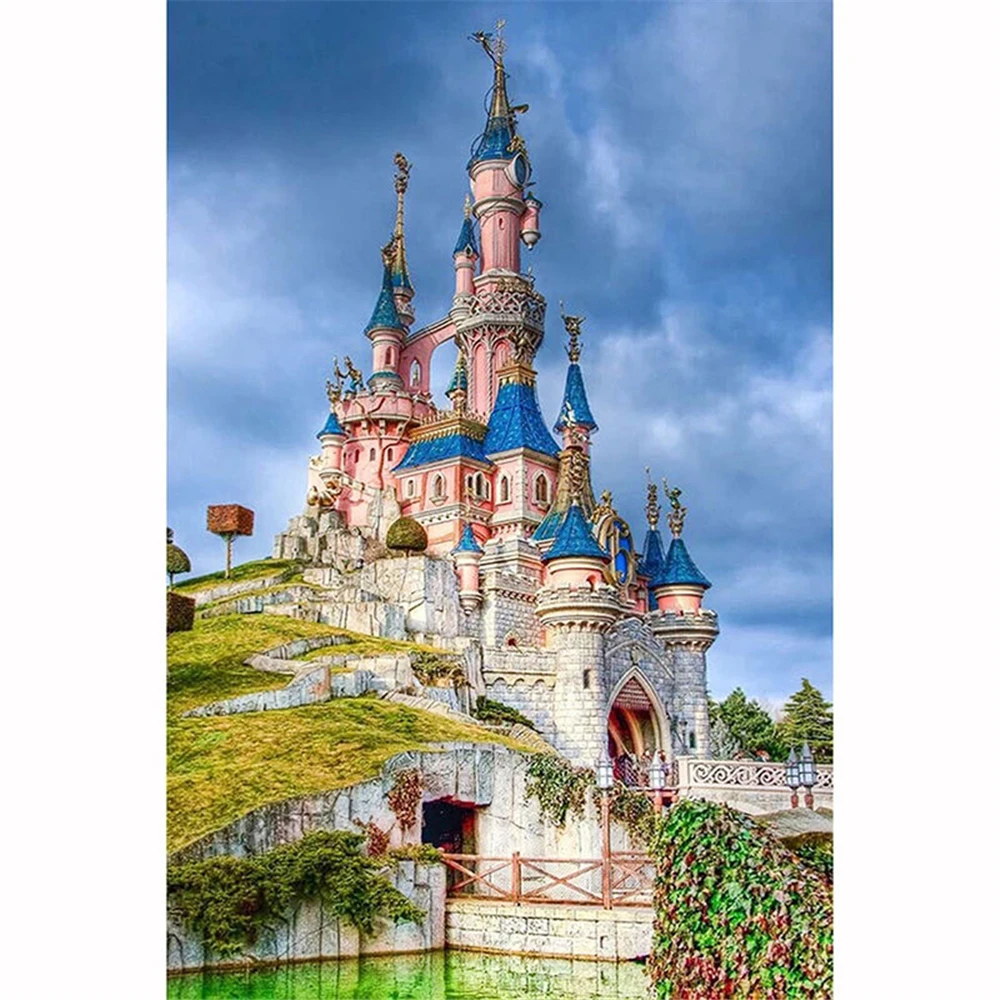 

Landscape Building Castle Printed Canvas 11CT Cross-Stitch DIY Embroidery Set DMC Threads Sewing Hobby Craft Knitting Design