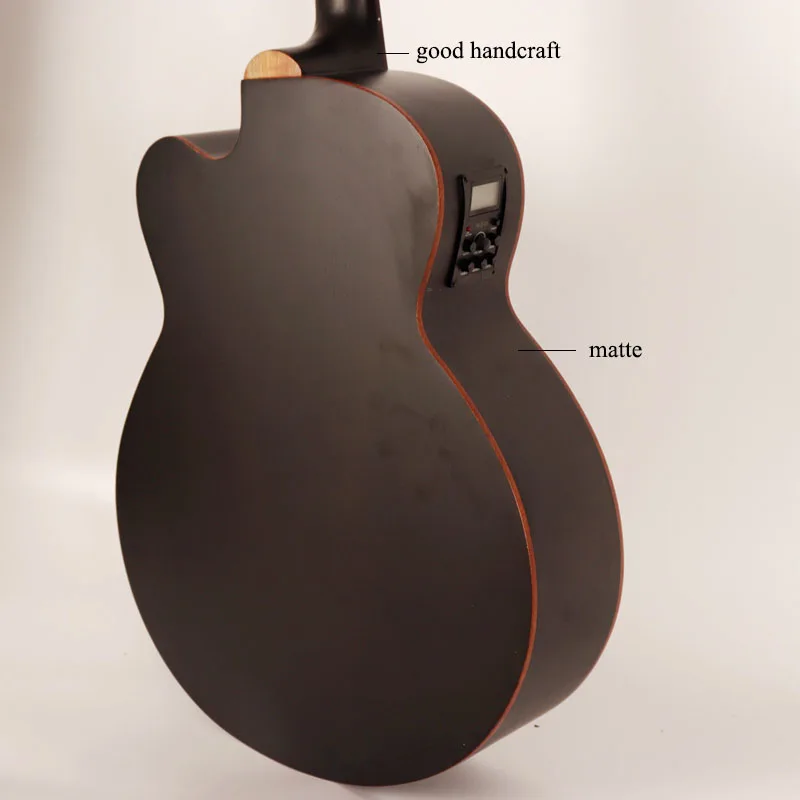 Профессиональный fretless 43 дюймов Акустическая бас гитара с эквалайзером