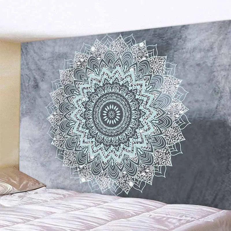 С психоделической мандалой гобелен хиппи настенный домашний фон мандалы из